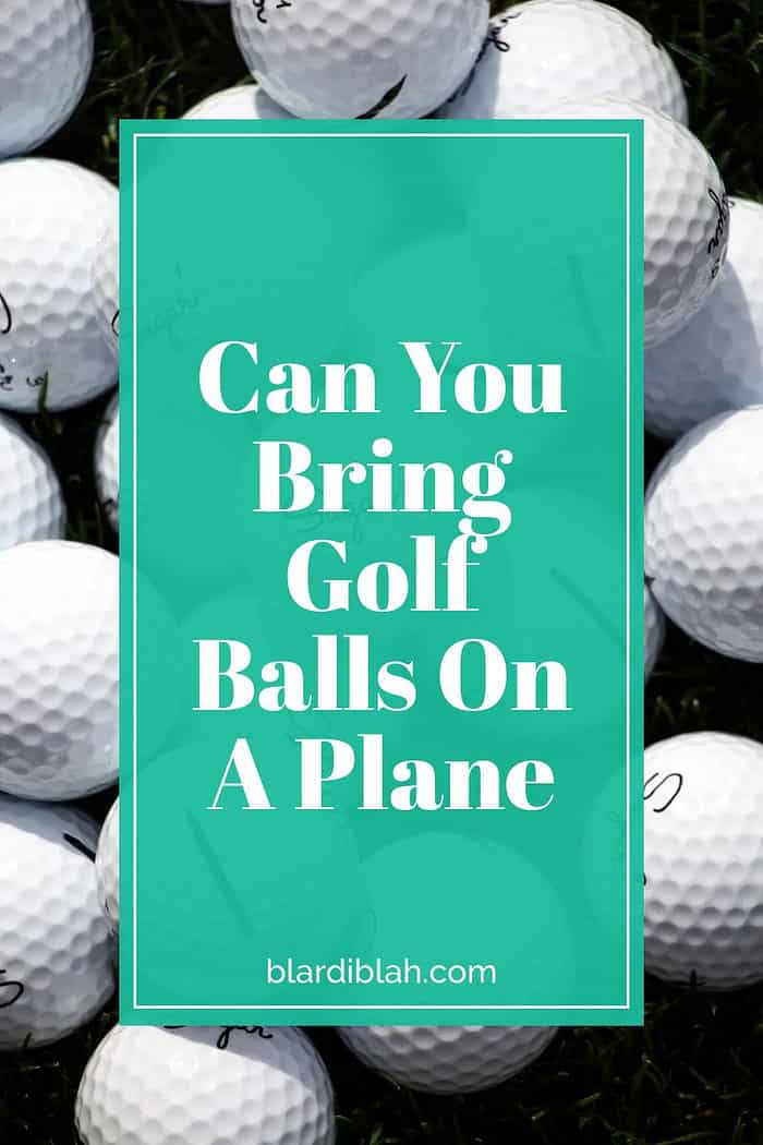 Can You Bring Golf Balls On A Plane