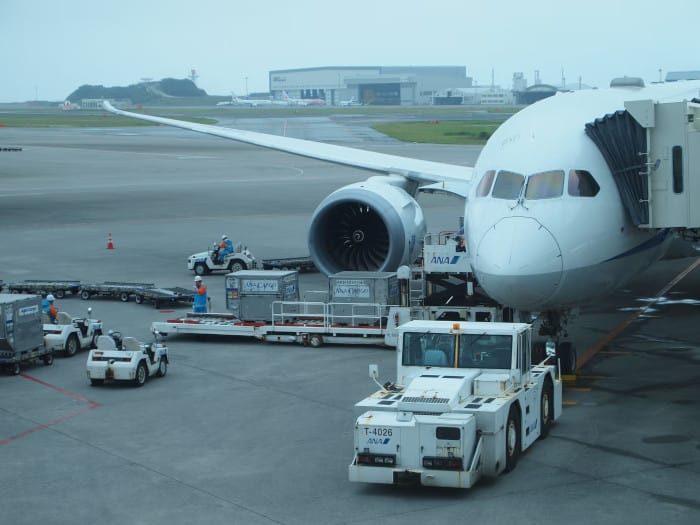 cargo being loaded to a plane